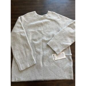 Lululemon Alpaca Blend Crewneck Sweater Light Grey Relaxed Fit XL